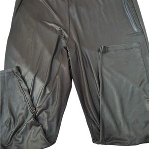 ASOS Curve Shiny Black Leather Look Pants